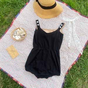 🖤 Jessica Ray Vintage Black One-Piece Swimsuit – Size Small – NWT – $30